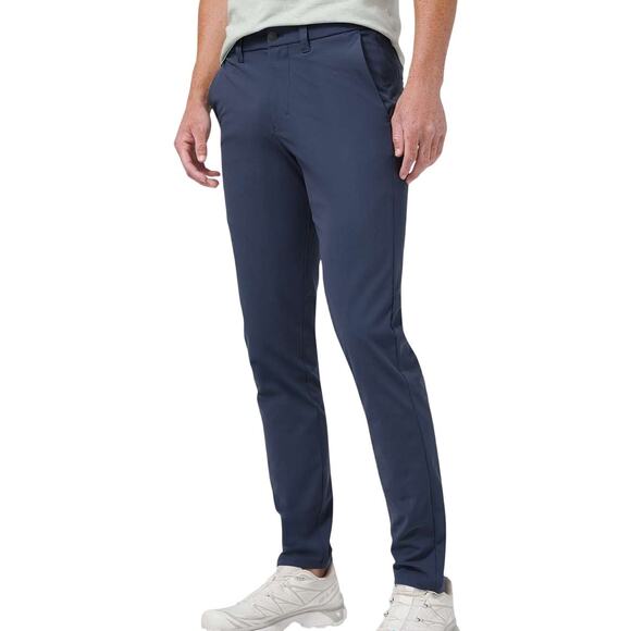 Lululemon Commission Pant Slim Warpstreme Iron Blue Men's Size 34 x 31 EUC